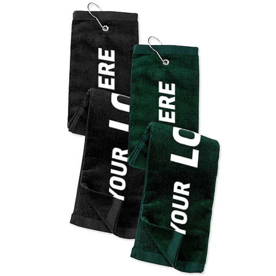 Port Authority Grommeted Tri-Fold Golf Towel in Navy