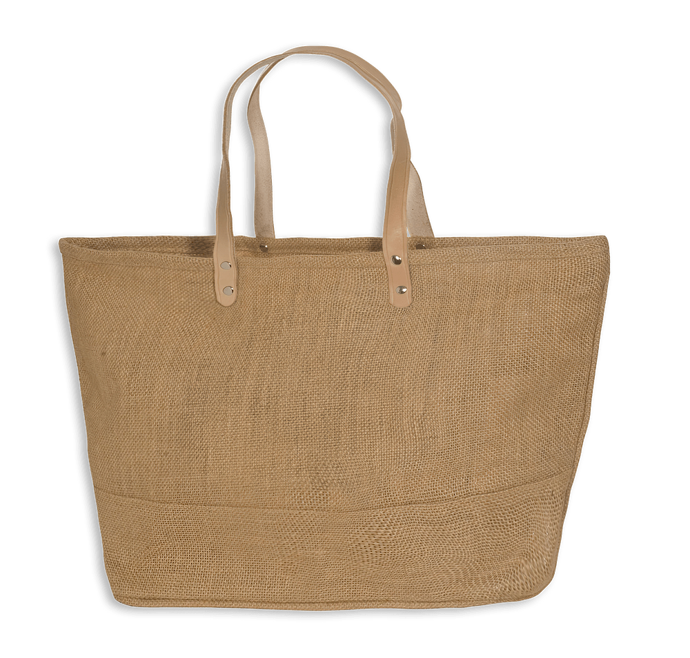 Hamptons Medium Eco-Responsible Zippered Jute Tote Bag-default