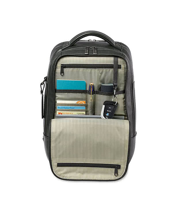 Debossed Samsonite Leather 16" Computer Backpack