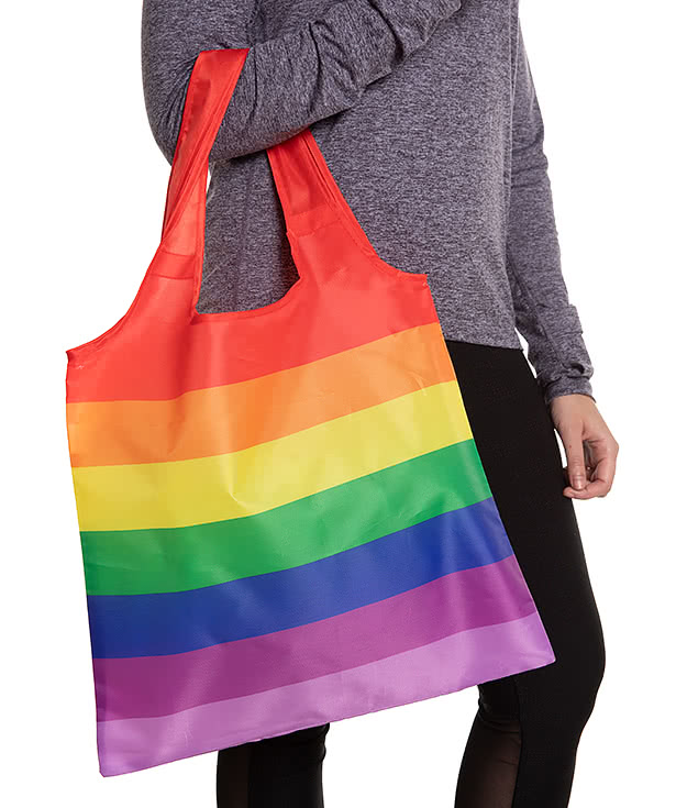 Medium Rainbow Lightweight Poly Tote Bag