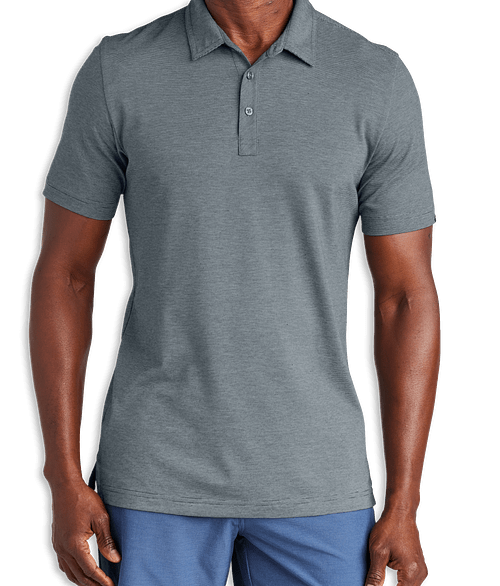 TravisMathew Sunnyvale Pima Cotton Polo in Blue Nights Heather