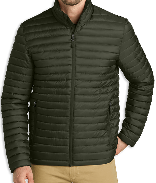 Eddie Bauer Quilted Insulated Jacket in Olive Green