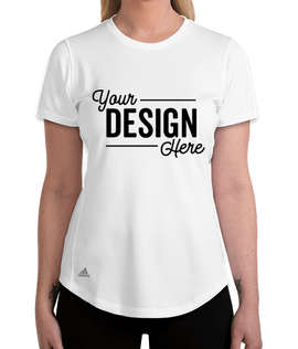 Adidas Women's Solid 100% Recycled UPF 50 Performance Shirt - Color: White