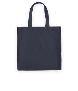 Medium Midweight 100% Cotton Canvas Tote Bag - Color: Navy