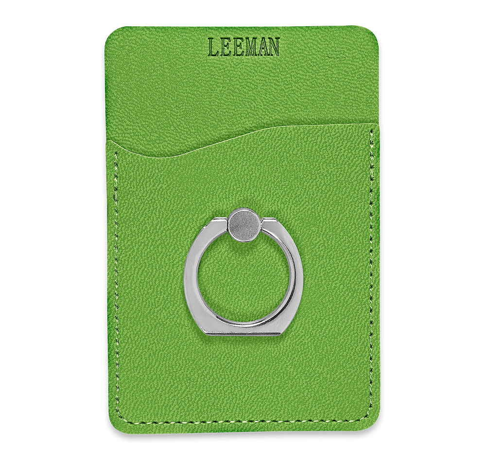 Debossed Tuscany Phone Wallet with Metal Ring Phone Stand-default