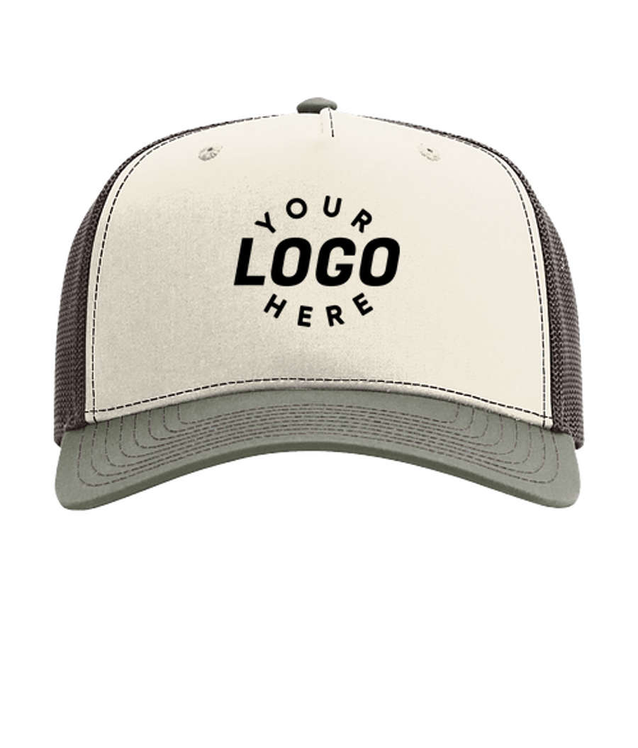 Richardson Champ Hi Pro Trucker Hat in Birch / Brown / Loden