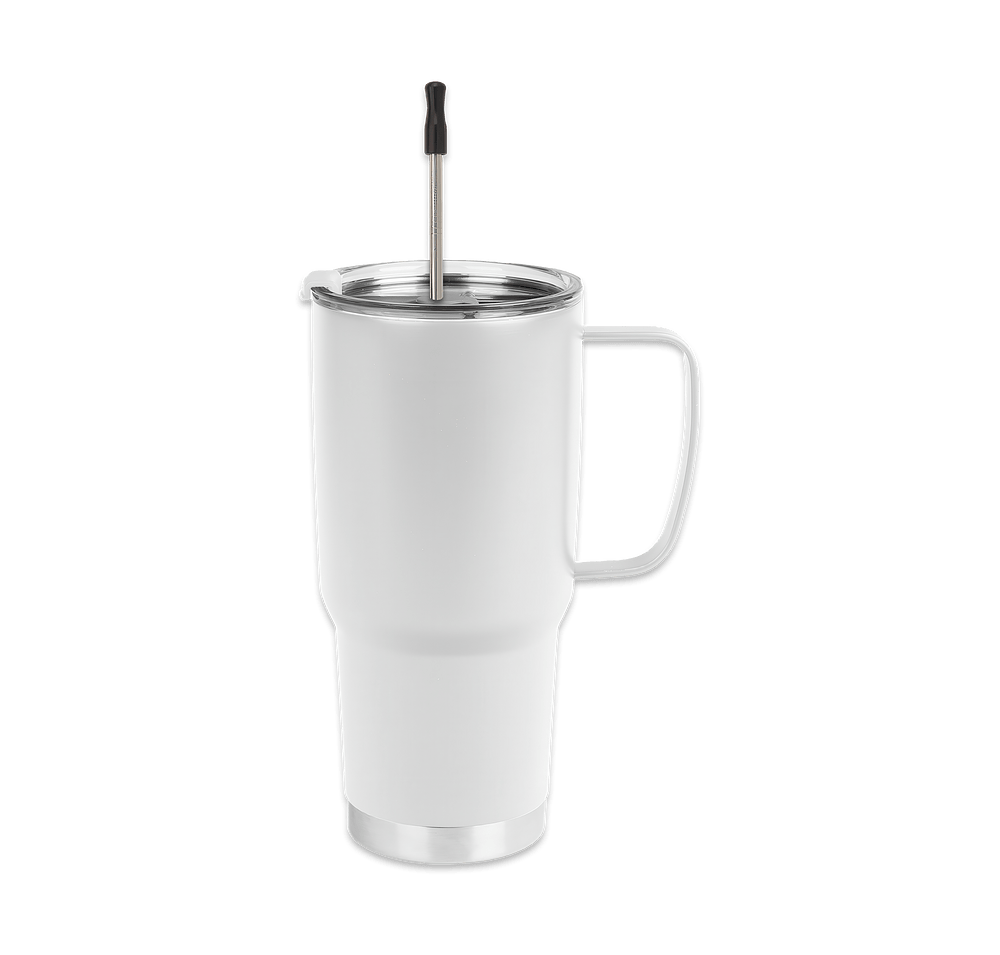 30 oz. Lisbon Stainless Steel Tumbler with Straw-default