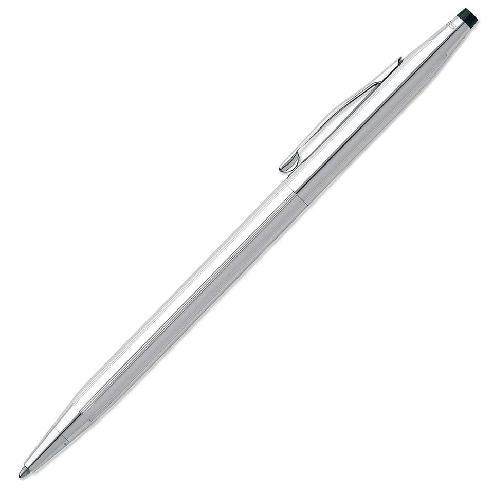 Laser Engraved Cross Classic Century Chrome Ballpoint Pen (black ink)