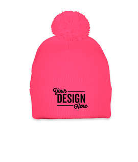 Sportsman Pom Pom Beanie - Color: Neon Pink
