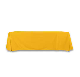 Full Color 8' LazerLine Throw Tablecloth - Color: Yellow