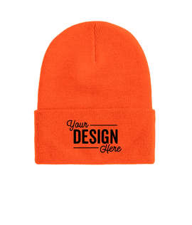 Port & Company Fleece Lined Cuff Beanie - Color: Athletic Orange