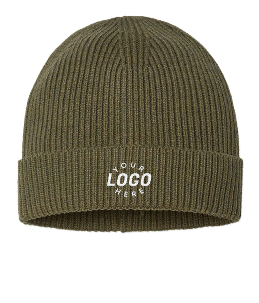 Atlantis Headwear Andy Sustainable Fine Rib Cuff Beanie in Olive