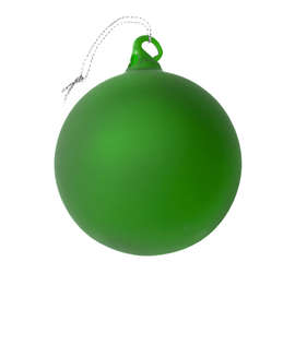 Hand Blown Glass Ornament - Color: Frosted Green