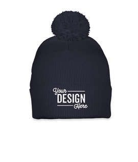 Sportsman Pom Pom Beanie - Color: Navy