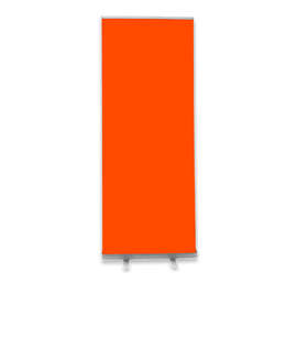 Full Color 31.5" x 81.8" Value Retractable Banner Kit - Color: Orange