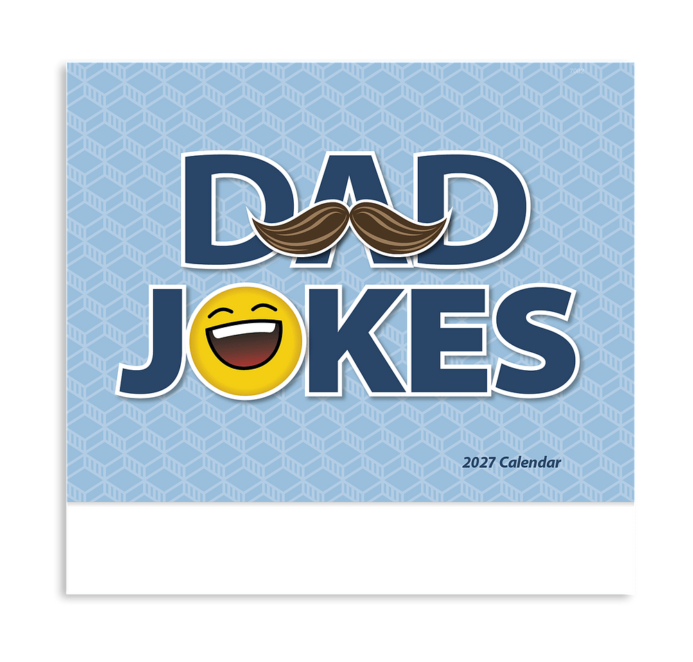 Full Color Dad Jokes Stapled Wall Calendar-default