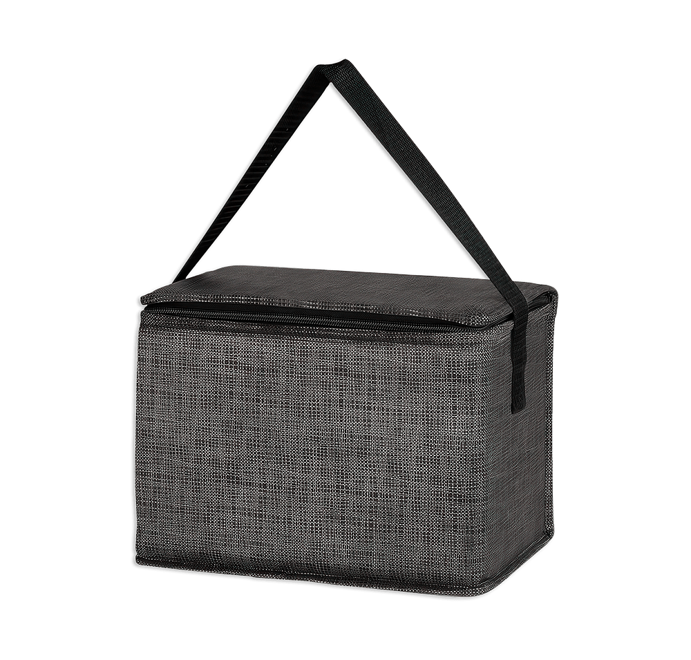 Crosshatch Non-Woven 8 Can Lunch Bag-default