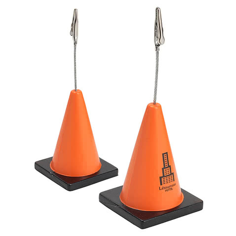 Construction Cone Stress Reliever Memo Holder in Orange/Black
