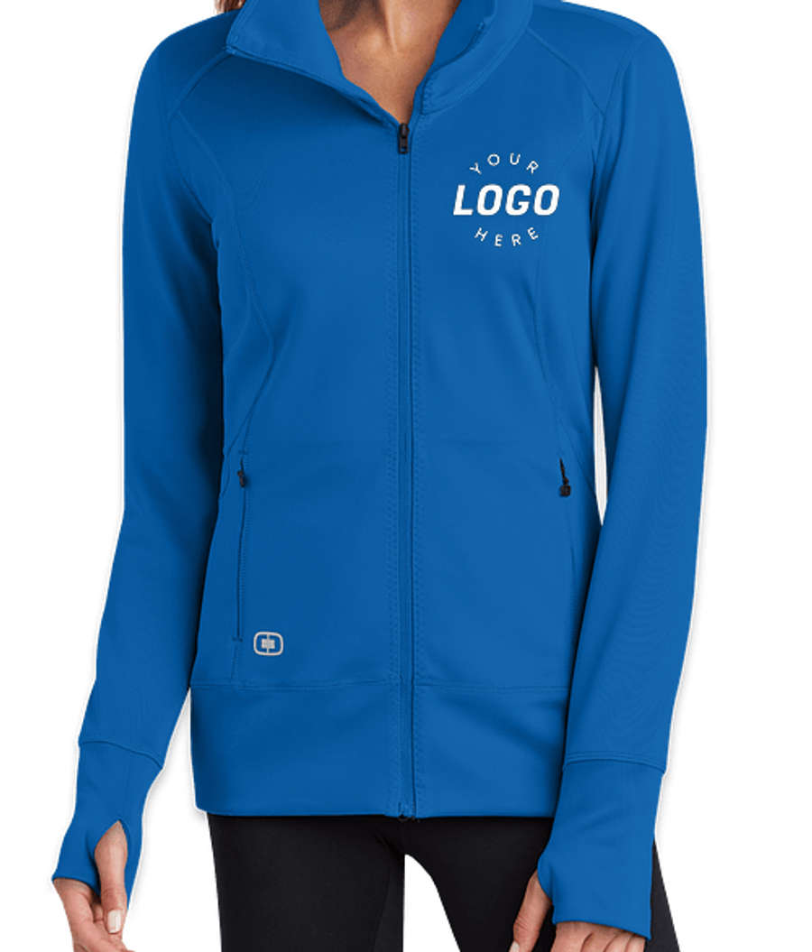 OGIO Women's Endurance Fulcrum Full Zip Jacket - Printed in Electric Blue