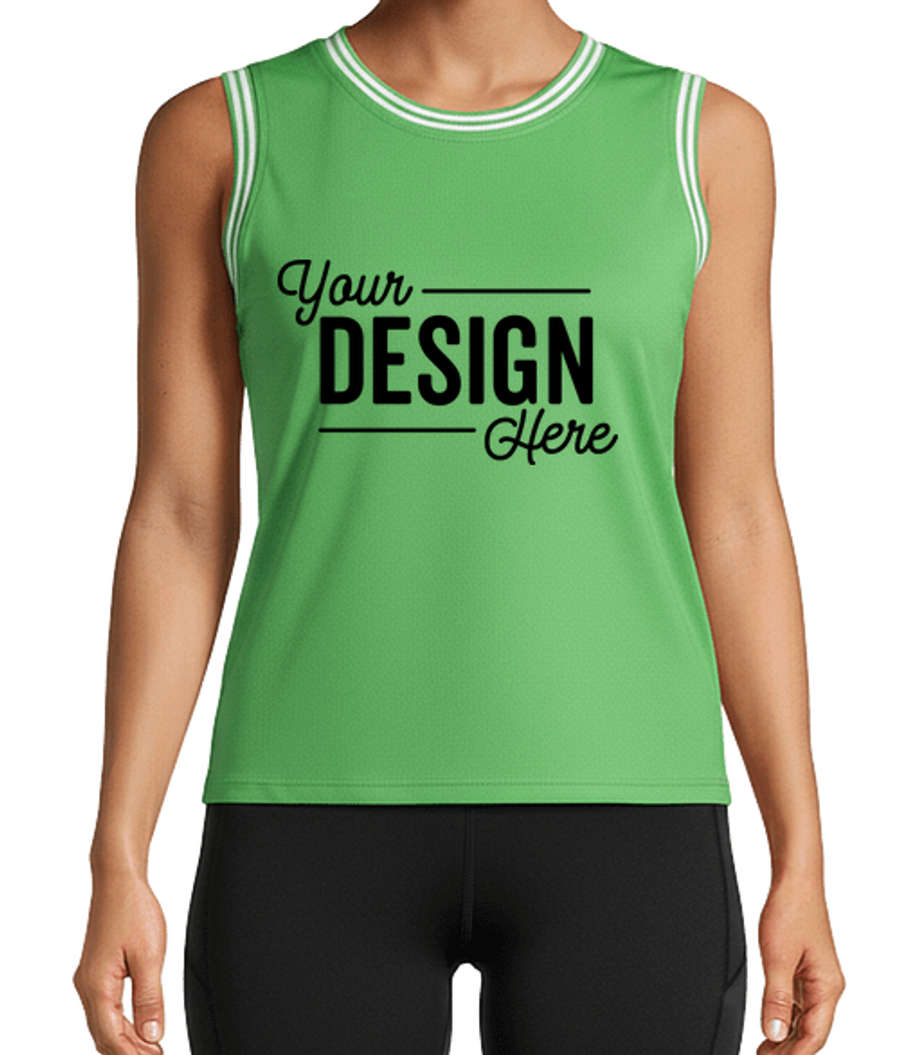 Holloway Women's Eco-Revive Court Performance Tank in Retro Green
