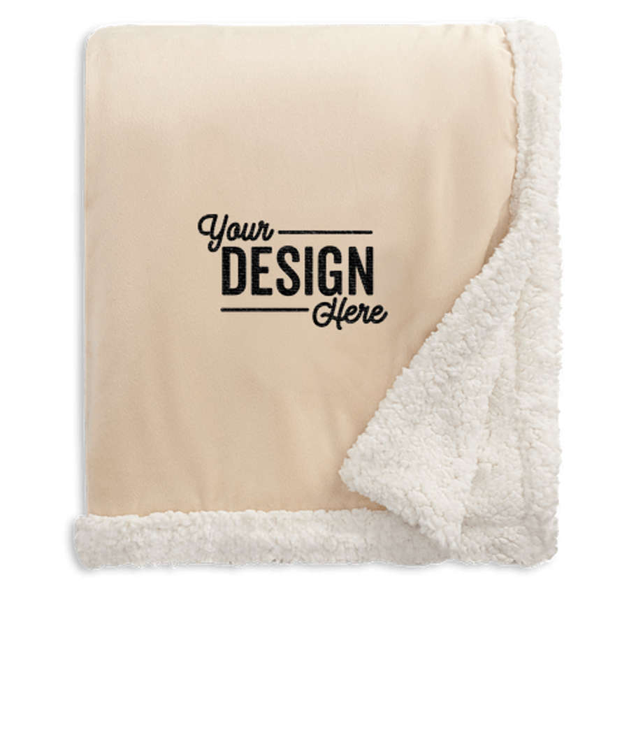 Field & Co. Cambridge Oversized Sherpa Blanket in Tan