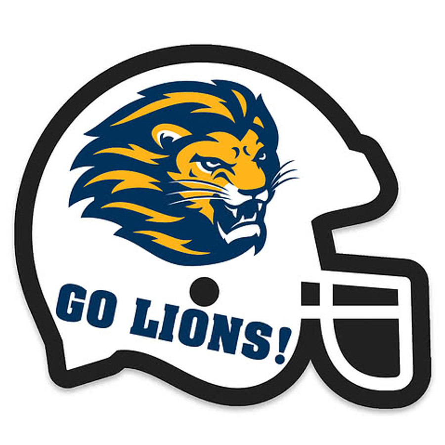 7" x 6.125" Football Helmet Car Magnet in White