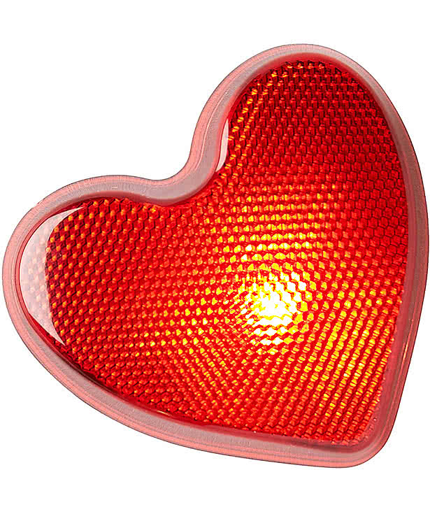 Heart Flashing Clip On Safety Light