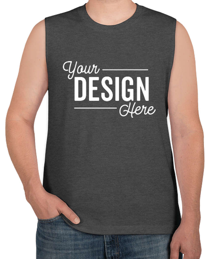 Bella + Canvas Muscle Tank in Dark Grey Heather