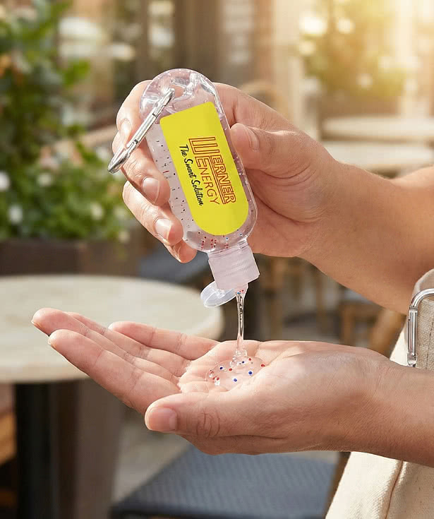 Full Color Clip-It 1.8 oz. Moisture Bead Hand Sanitizer