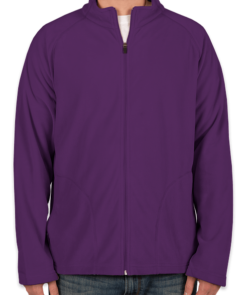 Team 365 Full Zip Microfleece Jacket - Embroidered in Sport Purple