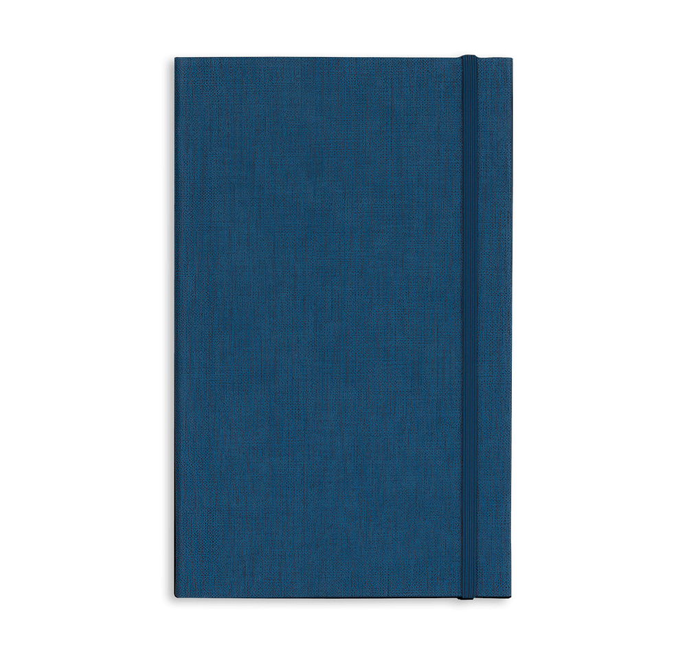 Castelli Debossed Linen Banded Medio Lined Hard Cover Notebook Gift Set-default