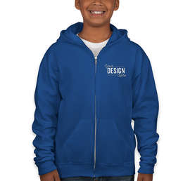 Jerzees Youth Nublend 50/50 Zip Hoodie - Color: Royal