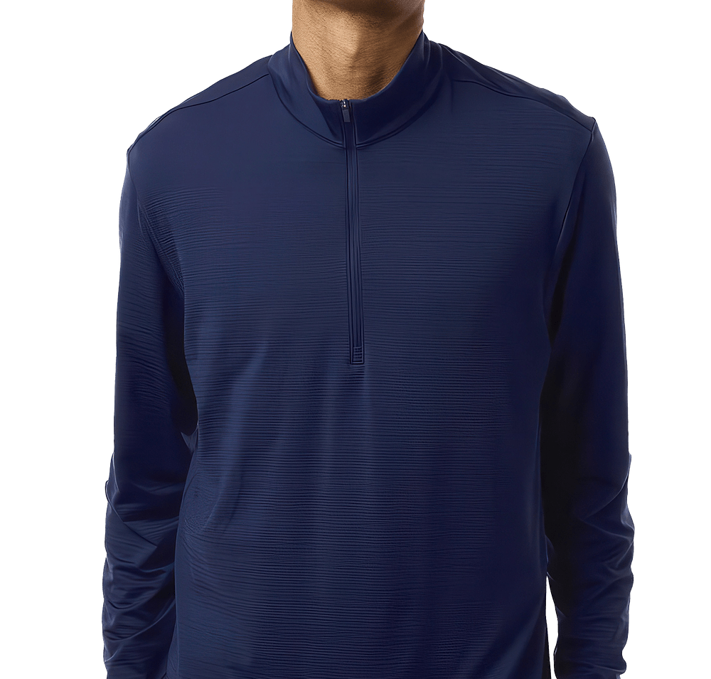 Adidas Textured Stripe Recycled Performance Quarter-Zip Pullover-default