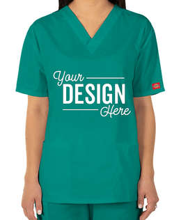 Dickies Women's V-Neck Scrub Top - Color: Teal