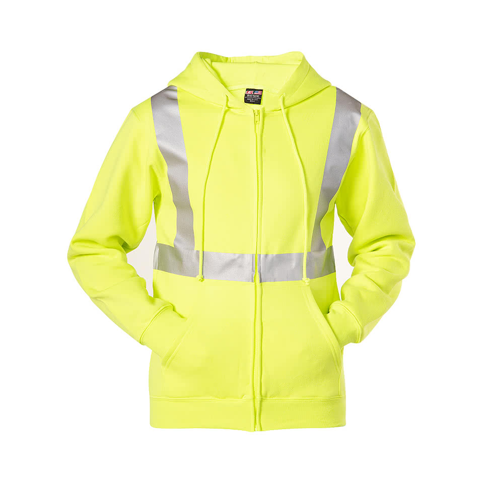 Bayside USA-Made Hi-Vis Zip Hoodie