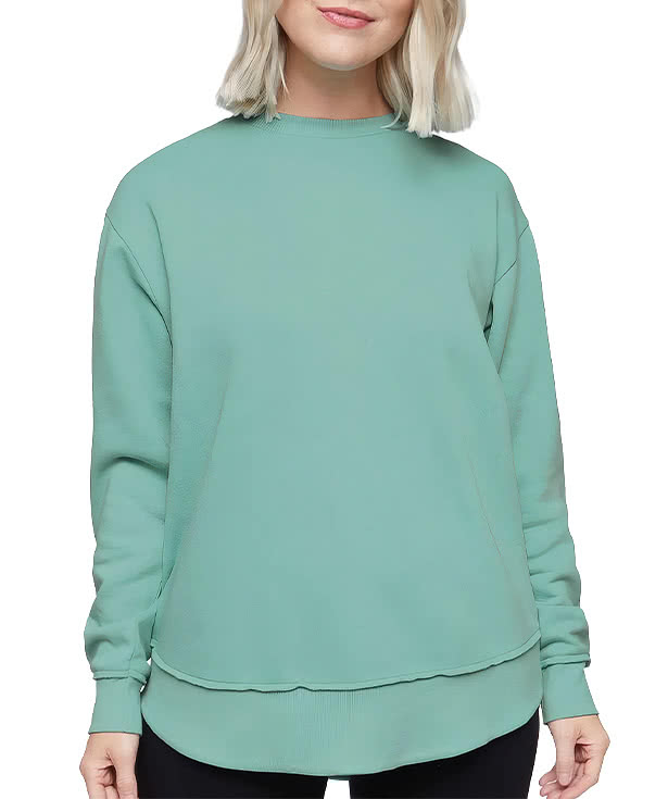 Live & Tell by LAT Women's Weekend Fleece Crewneck Sweatshirt