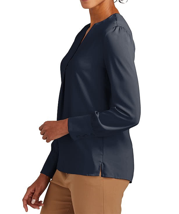 Brooks Brothers Women’s Open-Neck Satin Blouse