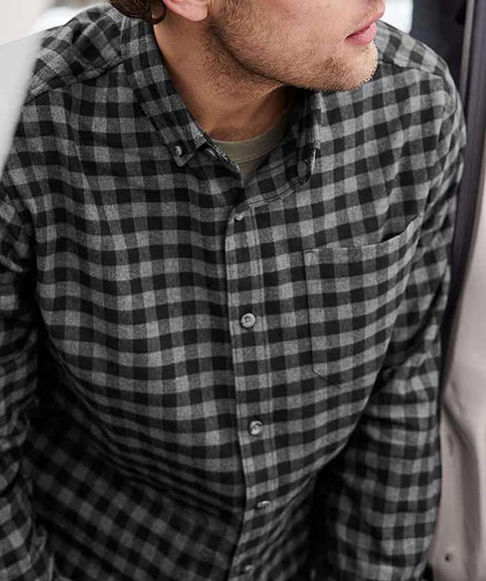 Eddie Bauer Favorite Plaid Flannel Long Sleeve Shirt