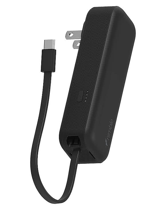 Nimble Wally Pro 20 5,000 mAh Power Bank with Wall Plug