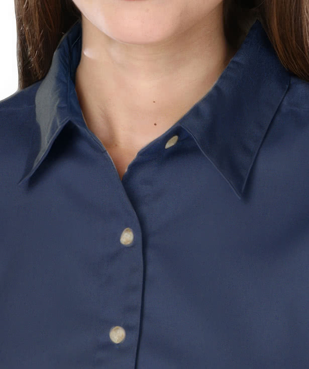 Blue Generation Women's Scotchgard Long Sleeve Dress Shirt - Embroidered