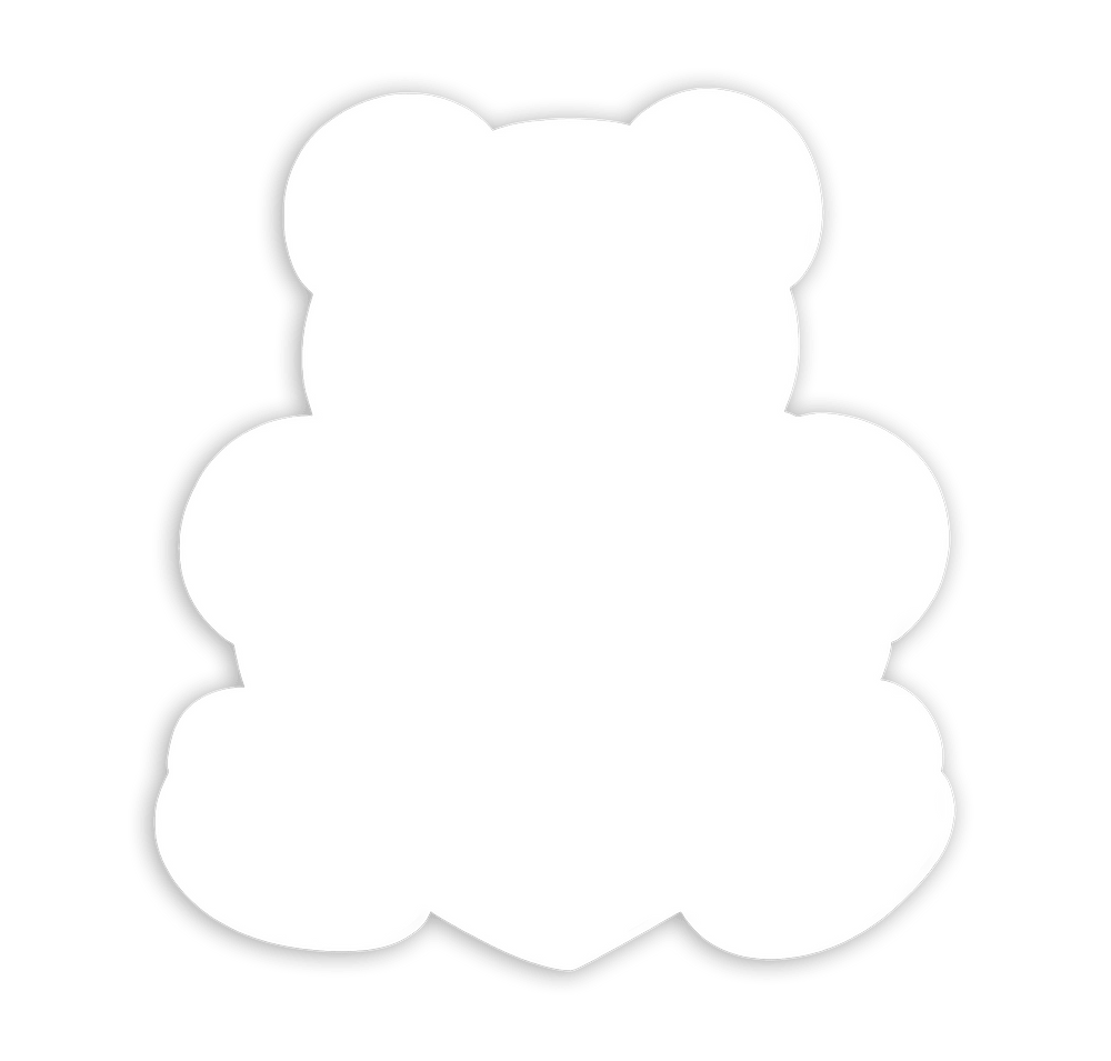 Full Color Re-Stick-It 2.375 in. x 2.625 in. Bear Shaped Reusable Decal-default