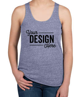 Alternative Apparel Women's Slim Fit Tri-Blend Racerback Tank - Color: Eco Pacific Blue