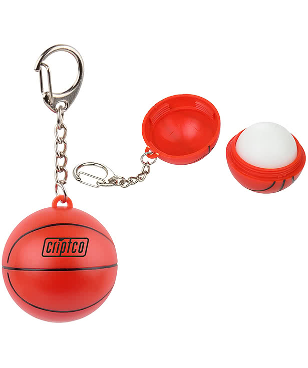 Basketball SPF 15 Lip Balm Keychain