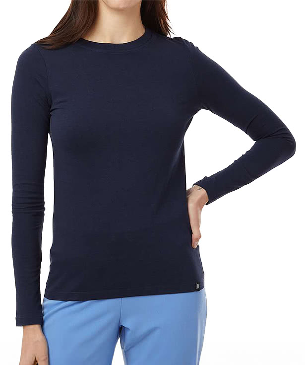 Jaanuu Women's RegenX Cotton Underscrub Long Sleeve T-shirt - Embroidered