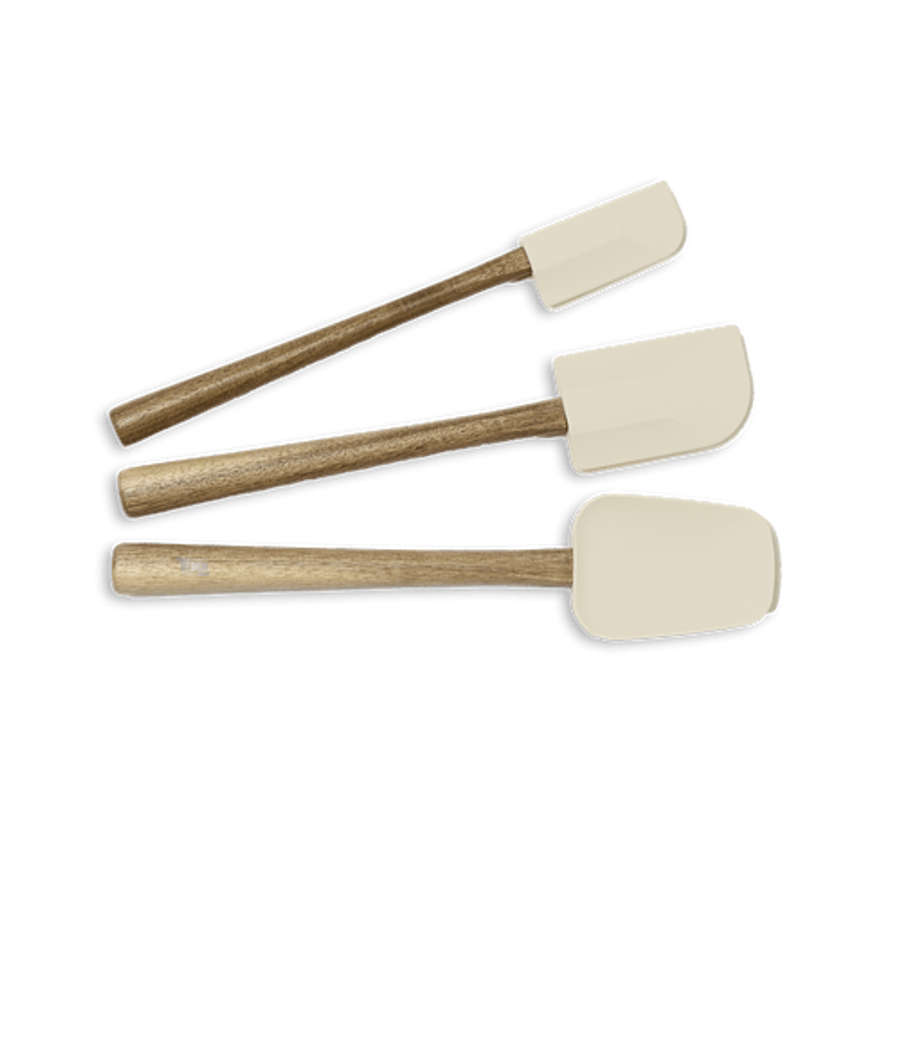 Laser Engraved La Cuisine Silicone Baking Utensil Set in Bone