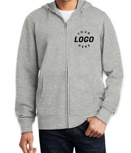 District V.I.T. Zip Hoodie - Screen Printed - Color: Light Heather Grey
