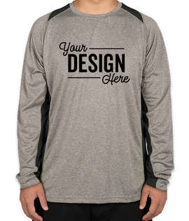 Sport-Tek Heather Contender Colorblock Long Sleeve Performance Shirt