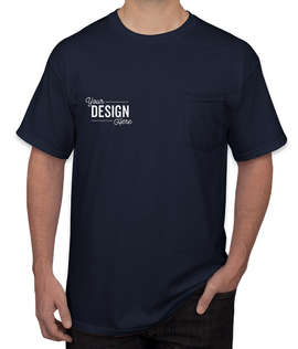 Canada - Gildan Ultra Cotton Pocket T-shirt - Color: Navy
