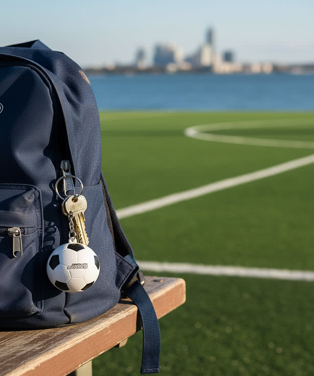Standard Soccer Ball Stress Reliever Keychain
