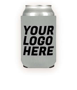 Foldable Neoprene Can Cooler - Color: Gray